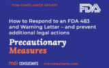 FDA 483 precautionary measures