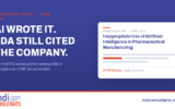 FDA warning letter citing inappropriate use of artificial intelligence in pharmaceutical manufacturing — MDI Consultants regulatory alert
